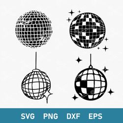 Disco Ball Bundle Svg, Disco Ball Svg, Happy Disco Ball Svg, Png Dxf Eps Digital File