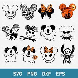 disney halloween bundle svg, disney halloween svg, disney characters svg, halloween svg, png eps digital file