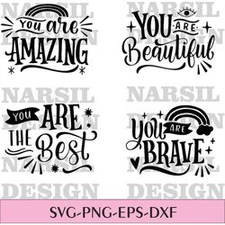 you are beautiful bundle svg png, you are enough, you are amazing, you are beautiful, digital download, you are svg png