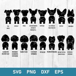 dog butt bundle svg, dog butt svg, dog svg, animal svg, png dxf eps file
