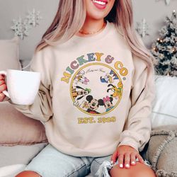 mickey & co est1928 sweatshirt, mickey minnie sweater, mickey and friends, wdw, disneyland, magic kingdom shirt, vintage