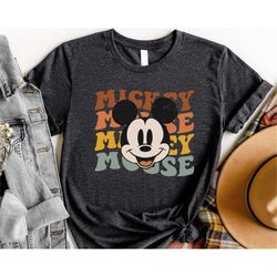 mickey groovy vintage t-shirt disney trip 2023 sweatshirt hoodie vacation 2023 gift for men women