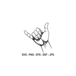 shaka sign svg,shaka brah svg,shaka finger svg,instant download,svg, png, eps, dxf, jpg digital download