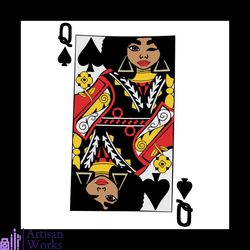 afro queen of spades svg, black girl svg, card svg, black woman svg, memorial