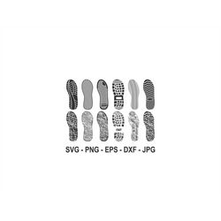 shoe print svg,shoe print bundle svg,various shoe print svg,instant download,svg, png, eps, dxf, jpg digital download