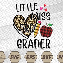 Little Miss 3rd Grader Back To School Third Grade Svg, Eps, Png, Dxf, Digital Download