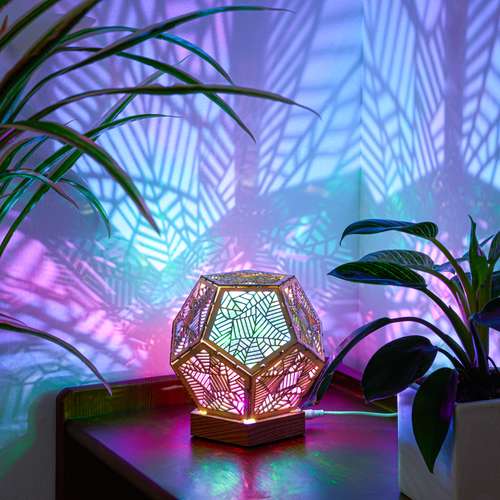 Bohemian Polar Star Table Lamp, 3D Projection Hollow Lamp, Home Decor