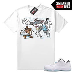 legend blue 11s low to match sneaker match tees white 'finessed'