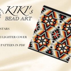 peyote pattern, bead pattern for bic maxi lighter cover native stars peyote beading pattern in pdf instant download