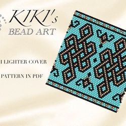 lighter cover pattern peyote pattern, bead pattern for bic maxi lighter cover celtic peyote beading pattern in pdf