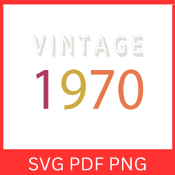 Vintage 1970 Retro Svg | VINTAGE 1970 SVG DESIGN | Vintage 1970 Sublimation Designs | Printable Art | Digital Download