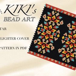 peyote pattern, bead pattern for bic maxi lighter cover tribal star beading pattern in pdf instant down