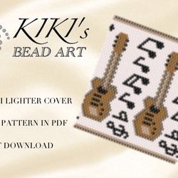 peyote pattern, bead pattern for bic maxi lighter cover guitar peyote beading pattern in pdf instant download
