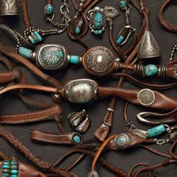 turquoise and leather 42 seamless tileable repeating pattern