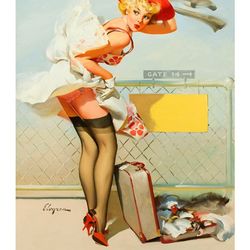 Vintage Pin Up Girl - Cross Stitch Pattern Counted Vintage PDF - 111-462