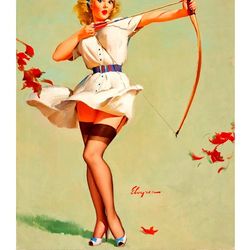 Vintage Pin Up Girl - Cross Stitch Pattern Counted Vintage PDF - 111-463