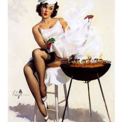 Vintage Pin Up Girl - Cross Stitch Pattern Counted Vintage PDF - 111-475