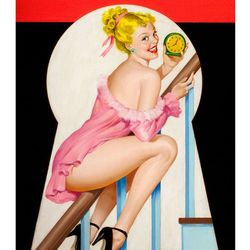 Vintage Pin Up Girl - Cross Stitch Pattern Counted Vintage PDF - 111-478