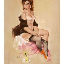 Vintage Pin Up Girl - Cross Stitch Pattern Counted Vintage PDF - 111-481