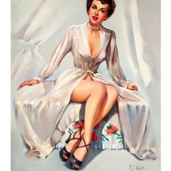 Vintage Pin Up Girl - Cross Stitch Pattern Counted Vintage PDF - 111-482