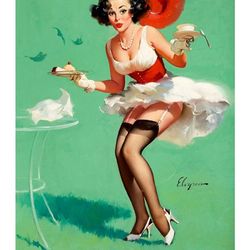 Vintage Pin Up Girl - Cross Stitch Pattern Counted Vintage PDF - 111-486