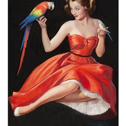 Vintage Pin Up Girl - Cross Stitch Pattern Counted Vintage PDF - 111-487