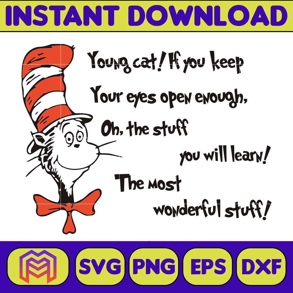 Dr Seuss Svg, Cat In The Hat SVG, Dr Seuss Hat SVG, Green Eggs And Ham Svg, Dr Seuss for Teachers Svg, Cricut, Thing Svg (220).jpg