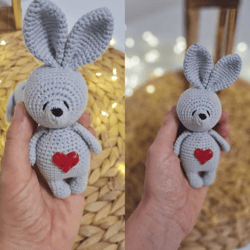 Crochet bunny, Baby toy 6-12 month, Bunny photography, Sleepy bunny, Newborn toys, Small bunny, Mini crochet bunny