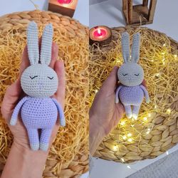 Baby toy 6-12 month, Crochet bunny, Bunny photography, Small bunny toy, Baby toy, Crochet bunny toy, Newborn bunny,