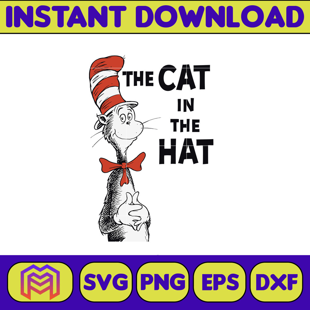 Dr Seuss Svg, Cat In The Hat SVG, Dr Seuss Hat SVG, Green Eggs And Ham Svg, Dr Seuss for Teachers Svg, Cricut, Thing Svg (387).jpg