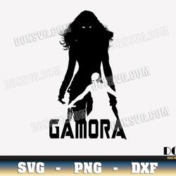 Gamora and Nebula Silhouette SVG The Assassin png clipart Design Guardians of The Galaxy Cricut files