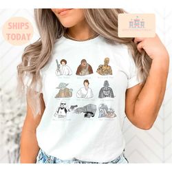 Star Wars Disney Shirt,Vintage Star Wars Shirt,Star Wars Logo Shirt,Darth Vader,Baby Yoda,Star Wars Gift,Matching, holid