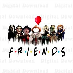 Friends Horror Characters Png, Happy Halloween Gift Png, Horror Movie Killers Png, Squad Scary Png, Sublimation Designs