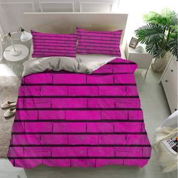 magenta brick bedding sets, magenta brick bedding, bedroom decor, decorations for home bedding sets, bedding luxury