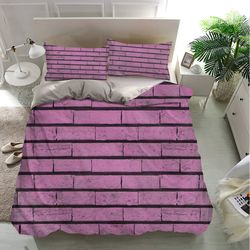 pink brick bedding sets, pink brick bedding, bedroom decor, decorations for home bedding sets, bedding luxury