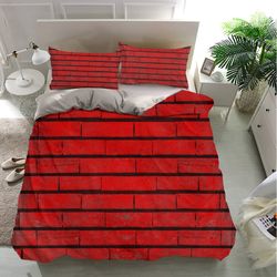 red brick bedding sets, red brick bedding, bedroom decor, decorations for home bedding sets, bedding luxury