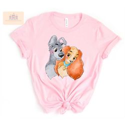 lady and the tramp shirt,disney couple love shirt,disney lady and tramp shirt, magic kingdom shirt, disney world shirt,