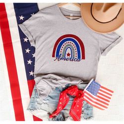 4th of July America T-shirt, American Flag Shirt, USA shirt, Patriotic T-Shirt, 4th of July family shirts, Memorial Day