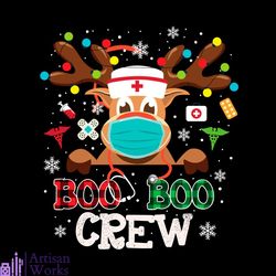 christmas boo boo crew reindeer nurse svg, christmas svg, deer svg