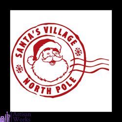 santas village north pole rubber stamp svg, christmas svg, north pole svg