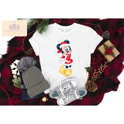 minnie mouse christmas shirt, disney christmas shirt, mickey mouse holiday shirt, disney holiday shirt