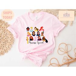 women's disney princess shirt, ariel shirt, tiana shirt, snow white shirt, cinderella shirt, belle shirt, mulan shirt, p