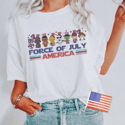 disney star wars force of july america shirt, star wars characters happy 4th of july shirt, independence day shirt, disn
