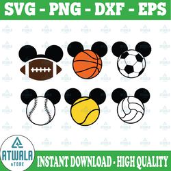mickey mouse sport, disney mickey and minnie svg, 5 files disney princess, quotes files, svg file, disney png file, cric