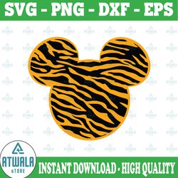mickey tiger svg, png, dxf for cut files, cricut, silhouettes, scrapbooking, card making, paper crafts, invitations, vin