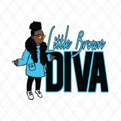 black girl little brown diva svg