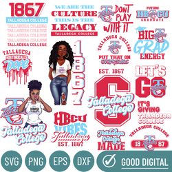 talladega college svg, hbcu collection, new hbcu 2023, hbcu svg, historically black college designs svg, svg for cricut