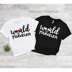 world traveler shirt, disney shirts for couples, traveler shirt, women's travel shirt, vacation shirts, men's travel shi
