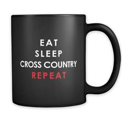 cross country black mug, cross country mug, cross country gift, runner mug, runner gift, gift for runner, athlete gift,
