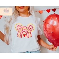 animal print rainbow disney shirt, animal kingdom themed disney trip shirt for kids and adults, safari shirt, valentines